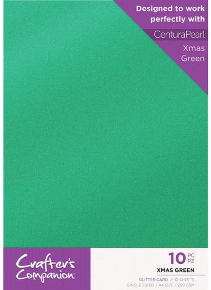 Glitter Card A4 Xmas Green (CPG10-XGRE)